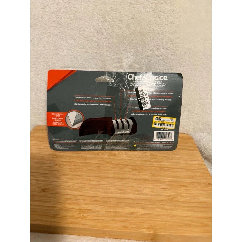 Chef'sChoice G4360 Manual Knife Sharpener Black Metal Kitchen Sharpener New